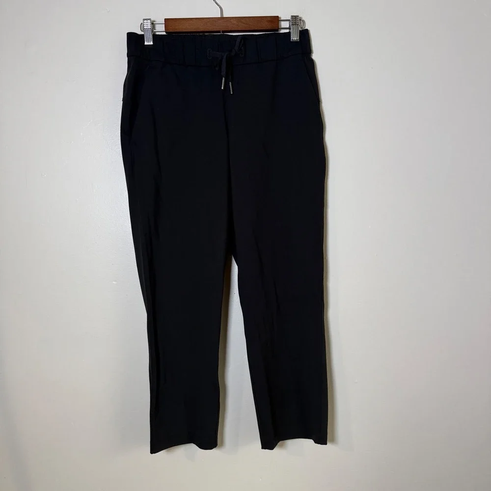 Lululemon On the Fly 7/8 Luxtreme Drawstring Travel Pant Size 6 Black